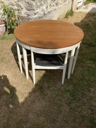 Hans Olsen Design Frem Rojle Made In Danmark Annees 70 Vintage Table Et Chaises