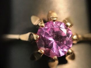 Vintage 14kt Yellow Gold And Natural.  6ct Alexandrite Ring,  Color Changing Stone