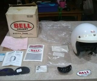 Vintage Bell Toptex 500 Tx Motorcycle Helmet 520 Visor Box Instructions