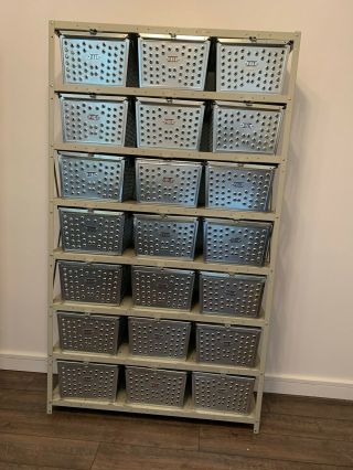 Vintage Swim And Gym Basket Lockers With Shelving
