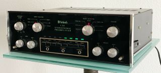 Vintage Mcintosh C - 28 Pre Amp With Walnut Cabinet Serial Ak2898 American Made