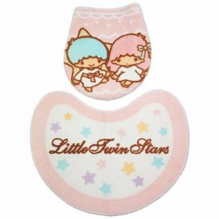 Little Twin Stars Sanrio Toilet Lid Cover & Mat Set Limited Japan 399