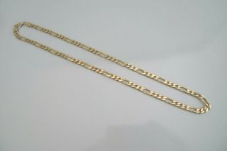 Vintage 14k Solid Yellow Gold 5mm Figaro Link Chain 20 "