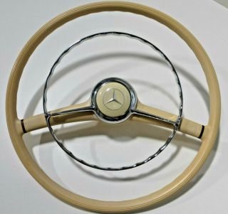 Vintage Mercedes Benz 300sl 190sl Steering Wheel W/ Horn Ring,  Button/emblem