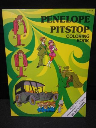 Vintage Rare - 1978 - Hanna Barbera - Penelope Pitstop - Coloring Book