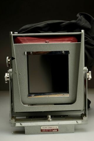 Vintage Calumet 8x10 View Camera Pkg w/9 Sheet Film Holders,  Case,  Lens Boards, 3