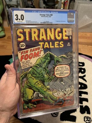 Vintage 1961 Marvel Comics Strange Tales 89 Cgc 3.  0 Ow 1st App Fin Fang Foom