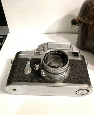 Vintage Leica M3 Double Stroke With Summicron Lens,  Meter And Case 1955 3