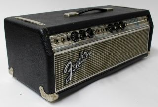 1969 Fender Bassman Amp Silverface Drip Edge Tube Head Amplifier - Vintage 3