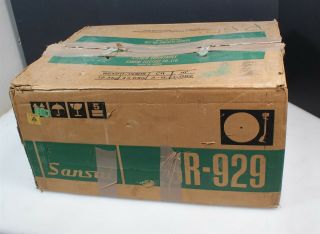 Vintage Sansui Sr - 929 Direct Driver Turntable Record Player 110v 220v 100v Etc