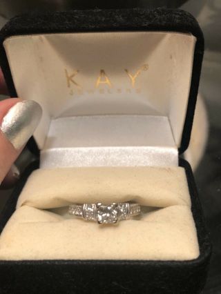 Neil Lane Diamond Engagement Ring Vintage Style Milgrain Princess Cut 1,  Carat