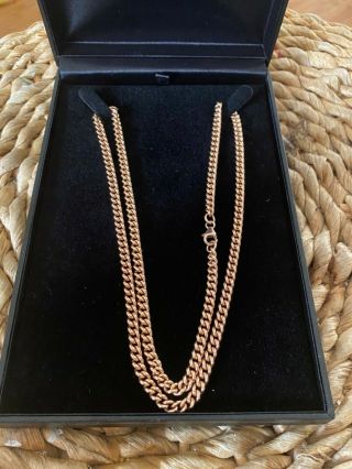 Men’s Women’s Vintage 14k Rose Gold Necklace Chain 24” Estate Antique Cuban