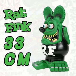 13 " Green Black Rat Fink Action Figure Big " Daddy " Ed Roth Statue Model Toy