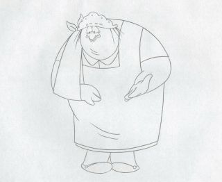 Count Duckula Nanny Production Animation Cell Drawing Cosgrove Hall