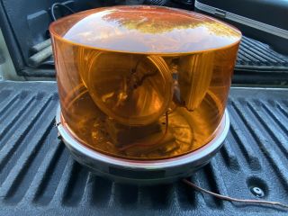 Vintage Dietz 7 - 11 Holmes 211 W - 62 Emergency Light 4 Bulb Rotating Amber Beacon