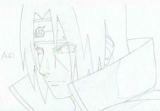 Naruto Anime Production Cel Genga Sketch Uchiha Itachi A1key Japan Ninja