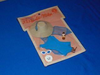 Vintage Barbie Blue In The Swim Pak Swimsuit Nrfp Nrfb