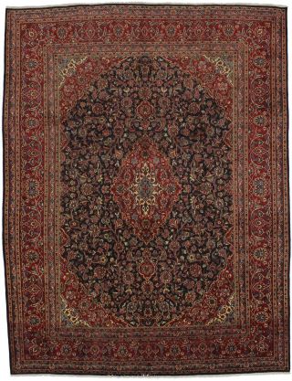 Semi Antique Vintage Blue 10x13 Traditional Living Dining Room Oriental Area Rug