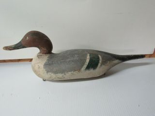 Vintage As Found Mason Challenge Grade Pintail Drake Duck Decoy 2