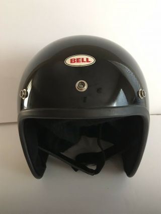 Vintage 80’s Bell R - T Open Face Motorcycle Bike Helmet Black 7 1/8 57 Cm Rt