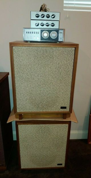 Vintage Klh Model 12 Speakers & Model 27 Stereo Receiver & 2 Contour Controls