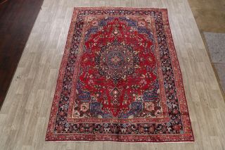 Vintage Traditional Floral Area Rug WOOL Hand - Knotted Oriental RED Carpet 8x11 2