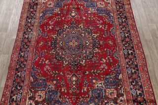Vintage Traditional Floral Area Rug WOOL Hand - Knotted Oriental RED Carpet 8x11 3