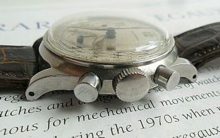 S/S Vintage Men ' s 1950 ' s Girard - Perregaux 3 Register Swiss Chronograph Watch 3