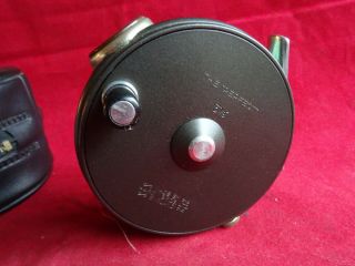 Cased Vintage 3 1/8 " Left Hand Wind Hardy Perfect Trout Fly Reel