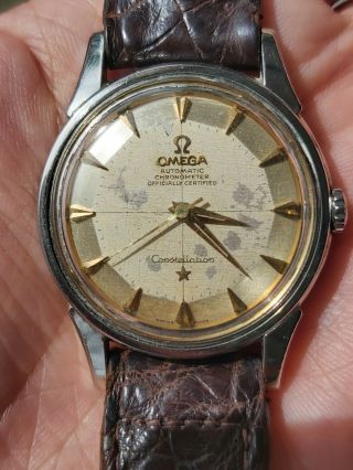 Vintage Watch Omega Constellation Pie Pan 551 Steel Running Well