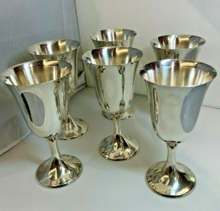 Set Of 6 Vintage Gorham Sterling Silver 892 Water Goblet No Mono // 888 - 4062