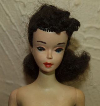 Vintage Barbie 3 BRUNETTE Ponytail BROWN Eyeliner ALL 2