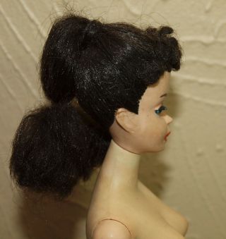 Vintage Barbie 3 BRUNETTE Ponytail BROWN Eyeliner ALL 3