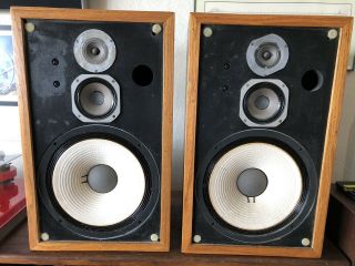 Vintage Jbl L100 Century In Line Speakers Custom Cabinets From Jbl Northridge