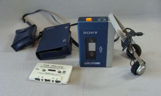 Vintage Sony Walkman Tps - L2 Cassette Player,  Case,  Mdr - 3l2 Headphones