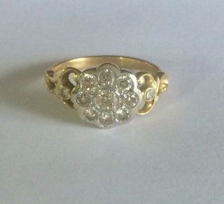 Fabulous Vintage 3/4 Carat Diamond Ring In 18k Yellow Gold