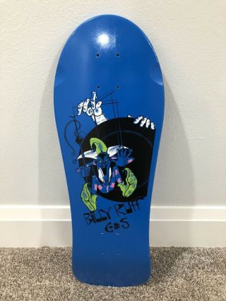 Billy Ruff G&s Puppet Vintage Nos Skateboard Deck Blue Dip Htf Og 80s