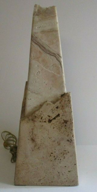 Large Stone Sculpture Statue Lamp Abstract Modernism Signed Rappaport Vintage