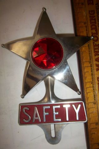 License Plate Topper Safety Star San Jose Ca First Vintage Old Advertising