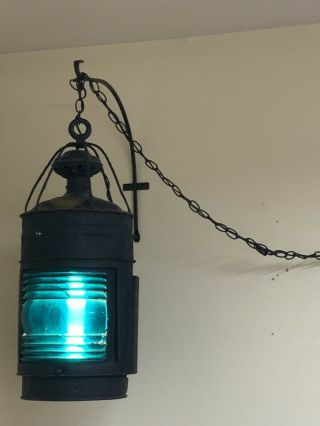 Vintage Antique Large 26’ FELTHOUSESEN RUSSELL 1861 Nautical Boat Oil Lantern 3
