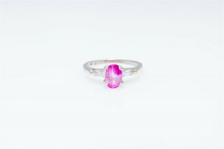 Antique 1930s $5000 1.  80ct Natural No Heat Pink Sapphire Diamond Platinum Ring