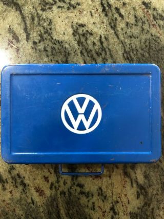 Vintage Hazet Volkswagen Vw Heavy - Duty Metal Tool Box Case Hazet Tools