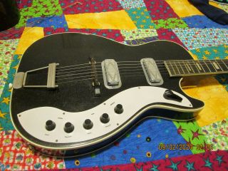 Vintage 1959 Or 1960s Silvertone Jupiter 1423 Solid Body Electric Guitar Usa Nr