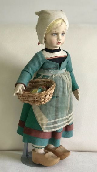 Lovely Well Loved Antique Lenci Dutch Girl 300 Series Doll 1930’s