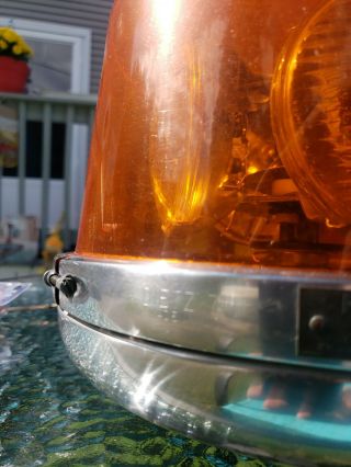 Vintage Dietz 7 - 11 Holmes 211 W - 62 Emergency Light 4 Bulb Rotating Amber Beacon 2
