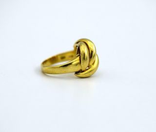Vintage Tiffany & Co Knot 18k Yellow Gold Women ' s Ring Size 8 3