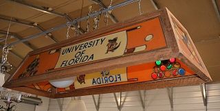 University Of Florida Gators Pool Table Light Wood Glass Vintage Fl