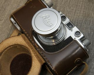 Vintage 1950 Leica Iiic Camera.  W/5cm F2 Summitar.  Near Museum Quality