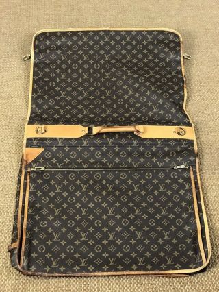 Louis Vuitton Vintage Folding Garment Suit Bag Monogram Canvas Soft Luggage