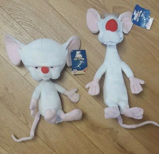 Animaniacs Pinky And The Brain Plush Stuffed Figures Dakin 1995